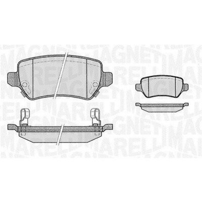 Kit pastiglie freno, Freno a disco MAGNETI MARELLI 363916060356