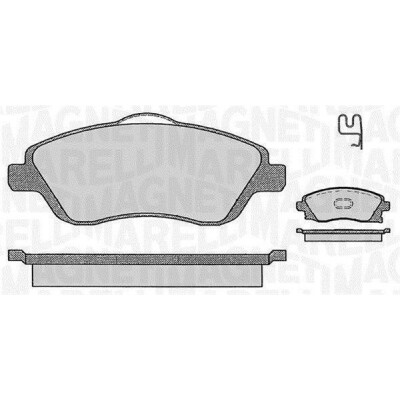 Kit pastiglie freno, Freno a disco MAGNETI MARELLI 363916060362