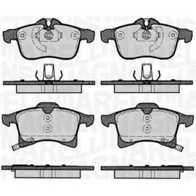 Kit pastiglie freno, Freno a disco MAGNETI MARELLI 363916060364
