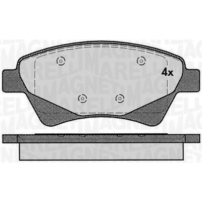 Kit pastiglie freno, Freno a disco MAGNETI MARELLI 363916060380