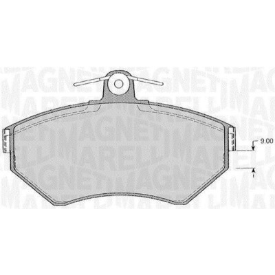 Kit pastiglie freno, Freno a disco MAGNETI MARELLI 363916060389