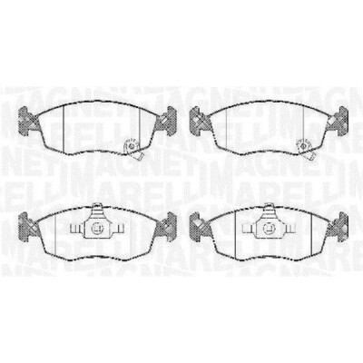 Kit pastiglie freno, Freno a disco MAGNETI MARELLI 363916060428