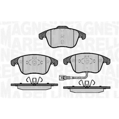 Kit pastiglie freno, Freno a disco MAGNETI MARELLI 363916060659