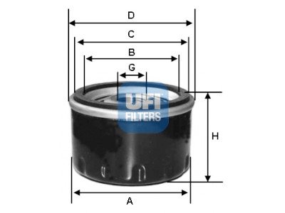 Filtro olio UFI 23.208.00