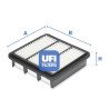 Filtro aria UFI 30.454.00