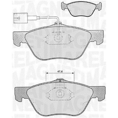Kit pastiglie freno, Freno a disco MAGNETI MARELLI 363916060103