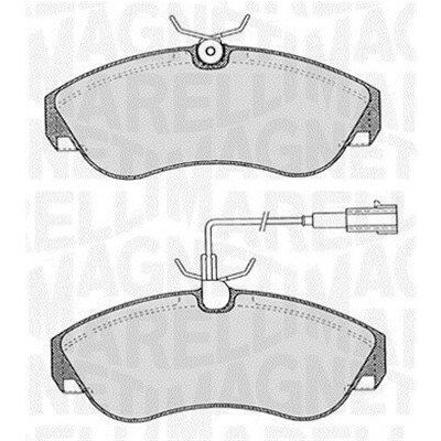 Kit pastiglie freno, Freno a disco MAGNETI MARELLI 363916060185