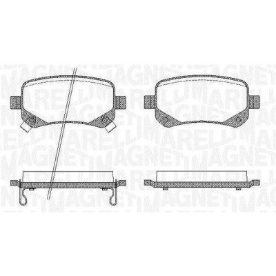 Kit pastiglie freno, Freno a disco MAGNETI MARELLI 363916060210