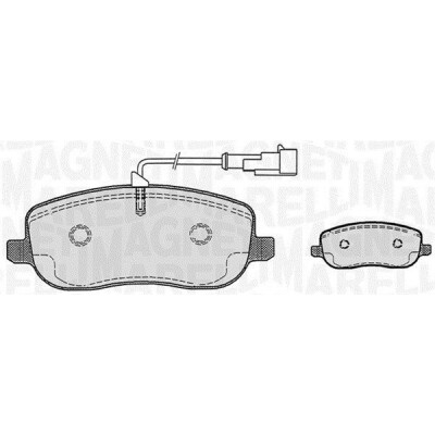 Kit pastiglie freno, Freno a disco MAGNETI MARELLI 363916060224