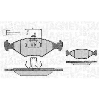 Kit pastiglie freno, Freno a disco MAGNETI MARELLI 363916060234