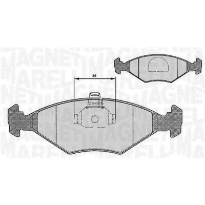 Kit pastiglie freno, Freno a disco MAGNETI MARELLI 363916060235