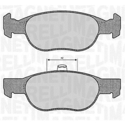 Kit pastiglie freno, Freno a disco MAGNETI MARELLI 363916060239