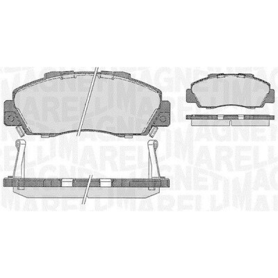 Kit pastiglie freno, Freno a disco MAGNETI MARELLI 363916060274