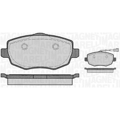 Kit pastiglie freno, Freno a disco MAGNETI MARELLI 363916060290