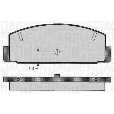 Kit pastiglie freno, Freno a disco MAGNETI MARELLI 363916060294