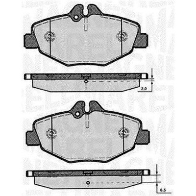 Kit pastiglie freno, Freno a disco MAGNETI MARELLI 363916060318