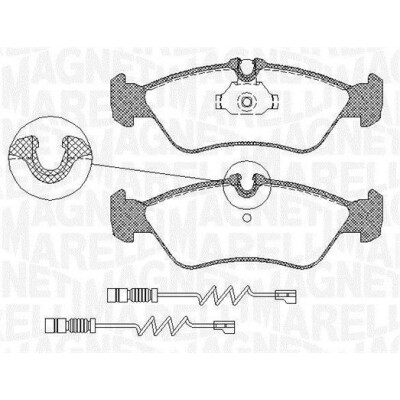 Kit pastiglie freno, Freno a disco MAGNETI MARELLI 363916060323
