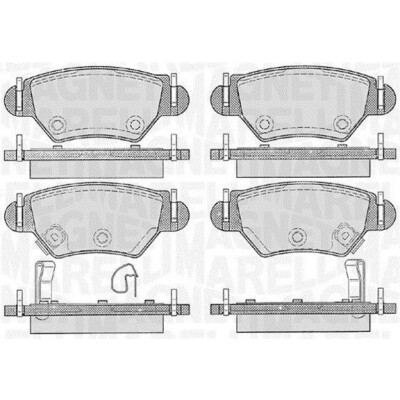 Kit pastiglie freno, Freno a disco MAGNETI MARELLI 363916060357