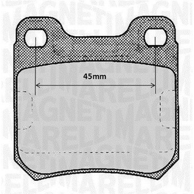 Kit pastiglie freno, Freno a disco MAGNETI MARELLI 363916060368
