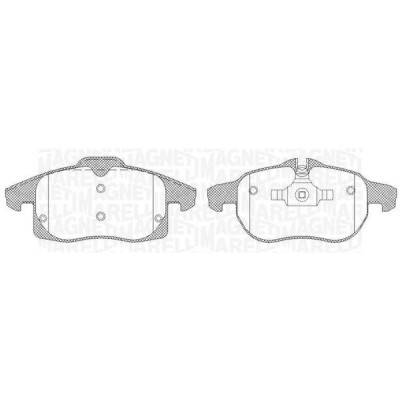 Kit pastiglie freno, Freno a disco MAGNETI MARELLI 363916060369