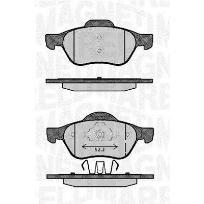 Kit pastiglie freno, Freno a disco MAGNETI MARELLI 363916060384
