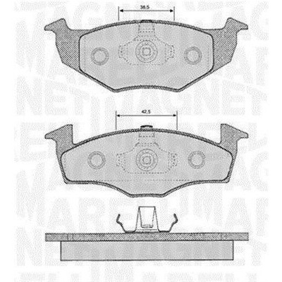 Kit pastiglie freno, Freno a disco MAGNETI MARELLI 363916060388