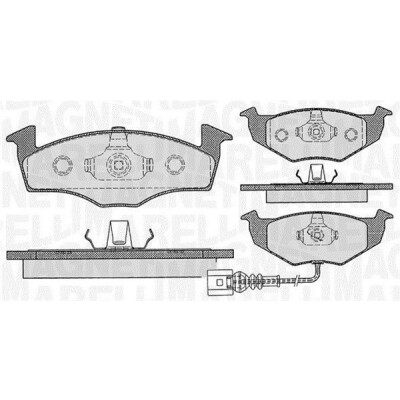 Kit pastiglie freno, Freno a disco MAGNETI MARELLI 363916060396