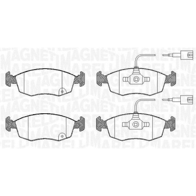 Kit pastiglie freno, Freno a disco MAGNETI MARELLI 363916060440