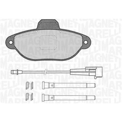 Kit pastiglie freno, Freno a disco MAGNETI MARELLI 363916060455