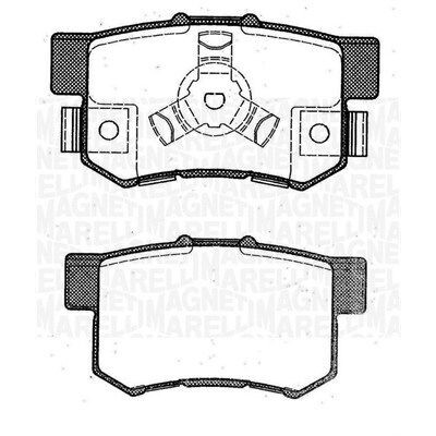 Kit pastiglie freno, Freno a disco MAGNETI MARELLI 363916060463