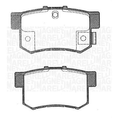 Kit pastiglie freno, Freno a disco MAGNETI MARELLI 363916060464