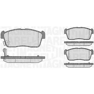 Kit pastiglie freno, Freno a disco MAGNETI MARELLI 363916060470