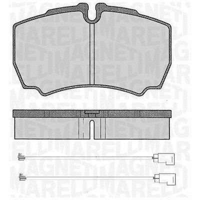 Kit pastiglie freno, Freno a disco MAGNETI MARELLI 363916060474
