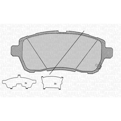 Kit pastiglie freno, Freno a disco MAGNETI MARELLI 363916060684