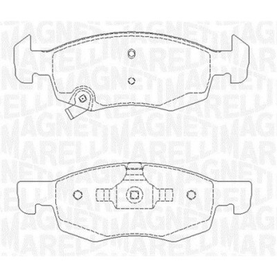 Kit pastiglie freno, Freno a disco MAGNETI MARELLI 363916060813