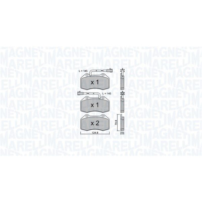 Kit pastiglie freno, Freno a disco MAGNETI MARELLI 363916061157