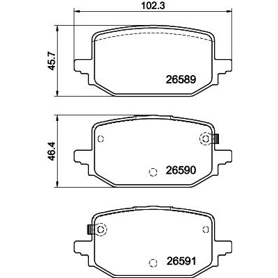 Set di pastiglie freno HELLA 8DB 355 045-961