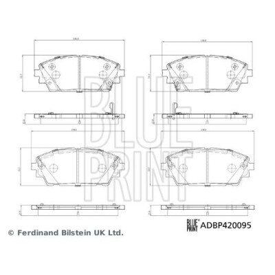 Kit pastiglie freno, Freno a disco BLUEPRINT ADBP420095