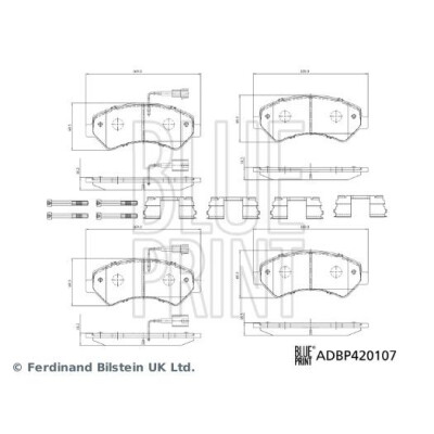 Kit pastiglie freno, Freno a disco BLUEPRINT ADBP420107
