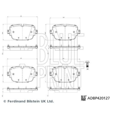 Kit pastiglie freno, Freno a disco BLUEPRINT ADBP420127