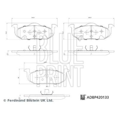 Kit pastiglie freno, Freno a disco BLUEPRINT ADBP420133