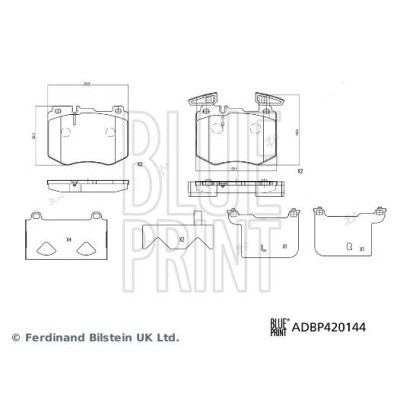 Kit pastiglie freno, Freno a disco BLUEPRINT ADBP420144