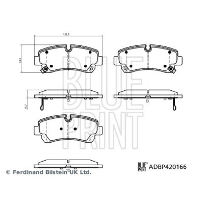 Kit pastiglie freno, Freno a disco BLUEPRINT ADBP420166