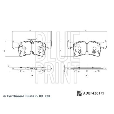 Kit pastiglie freno, Freno a disco BLUEPRINT ADBP420179