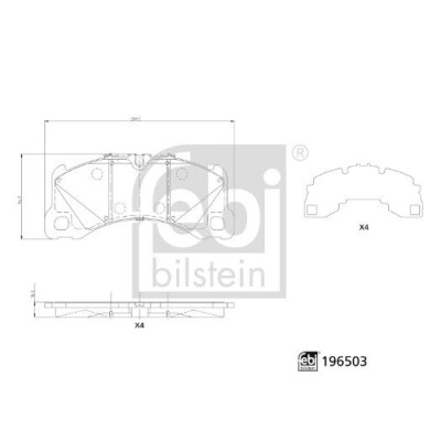 Kit pastiglie freno, Freno a disco FEBI BILSTEIN 196503