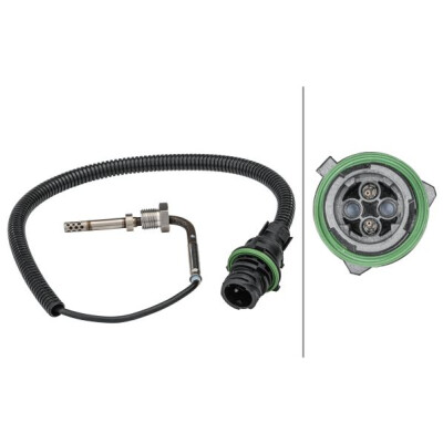 Sensore, temperatura gas di scarico HELLA 6PT 358 181-581