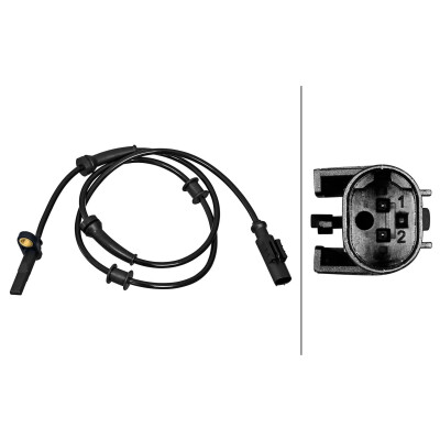 Sensore, velocità ruota HELLA 6PU 358 217-251