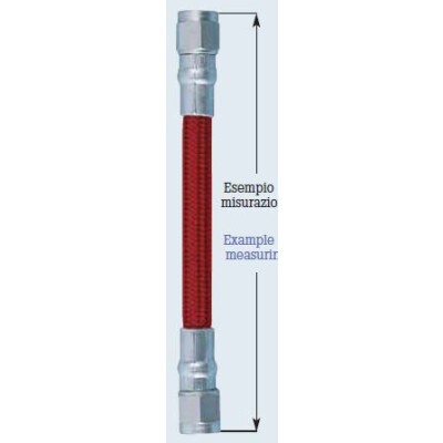 TUBO DI ACCIAIO. 475 MM. UNIV. ROSSO