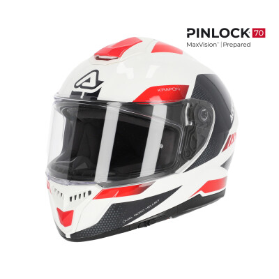 CASCO KRAPON 2206 BIANCO E ROSSO XL