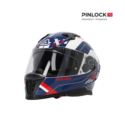 CASCO X-WAY GRAPHIC BIANCO BLU ROSSO L